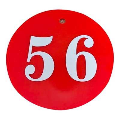 亚克力号码牌数字挂牌标识标记牌吊牌定制钥匙牌叫号牌编号序号牌