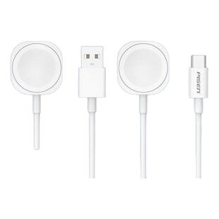 品胜USB底座适用苹果iwatchs无线充电器s8代手表充电线磁吸apple watchS9/7/6/5专用便携SE快充套装ultra闪充