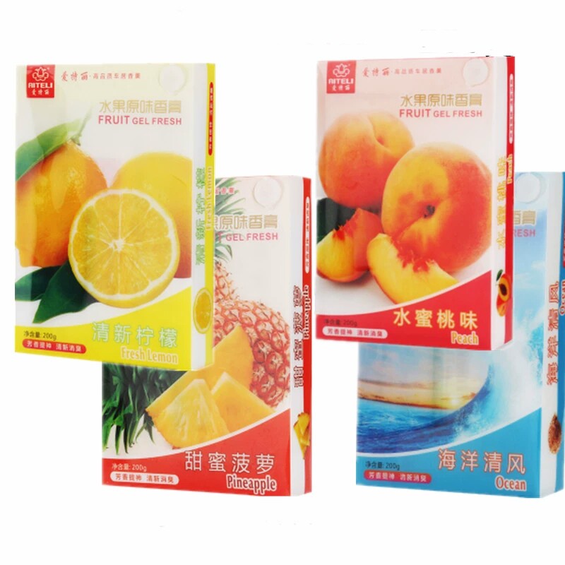 车载香膏除味清新剂水蜜桃柠檬