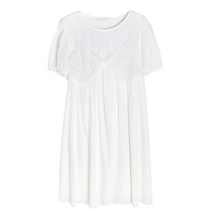 快乐屋孕妇抗菌平纹蕾丝连衣裙2026新款孕妇裙夏款高级感孕妇装