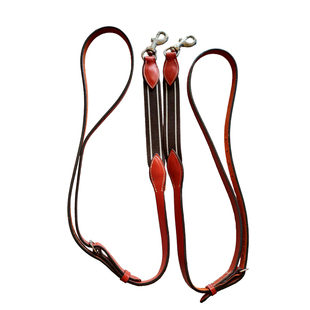 马术用品牛皮侧缰马匹装备牛皮马缰绳侧缰副缰调教缰绳马具用品