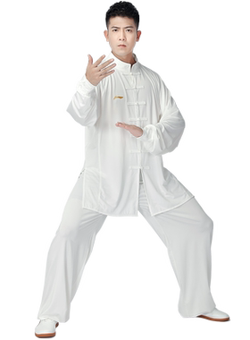 李宁太极服女装秋季男牛奶丝