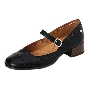 皇冠老店Pikolinos派高雁秋季牛皮方跟一字扣带玛丽珍鞋PL221402