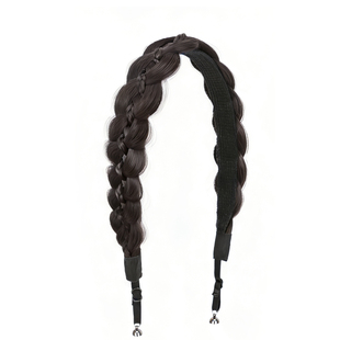 假发辫子一体磁吸式鱼骨辫发箍麻花辫编发饰发带遮发缝丸子头发包