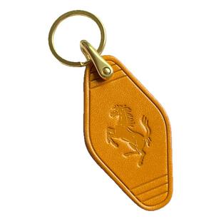 适用于法拉利Roma296 458汽车钥匙扣真皮牛皮挂件皮牌创意JDM定制