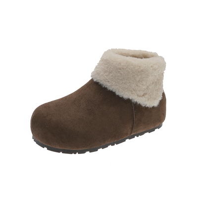 加绒加厚保暖勃肯棉鞋子短靴