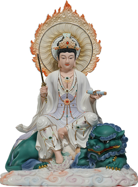 微美陶瓷12寸至19寸文殊普贤佛像