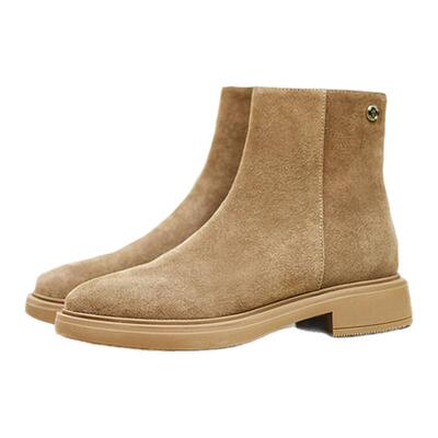 KUFENBERG休闲宽楦软底方跟短靴