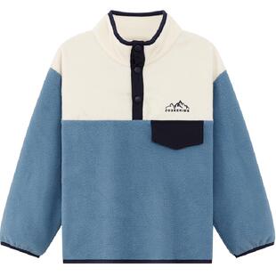 左西童装男童加绒卫衣秋冬2025新款儿童摇粒绒上衣男孩抓绒衣冬装