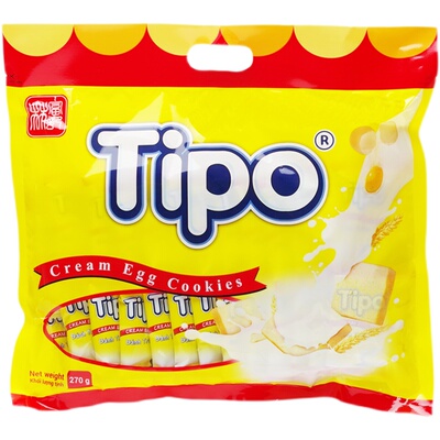 越南进口Tipo面包干涂层面包片早餐蛋糕饼干解馋充饥零食小吃
