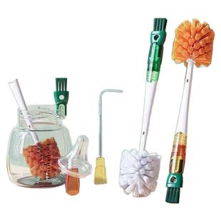 多功能杯刷长柄无死角五合一家用加长款食品级吸管刷清洗神器