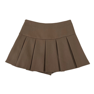 韩版休闲百搭高腰显瘦半身裙防走光短裙百褶裙a字裙蓬蓬裙女夏季