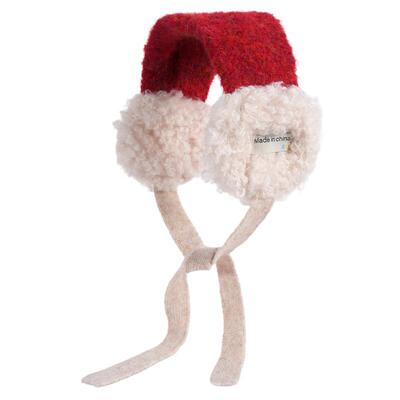 自带氛围感~绑带毛绒保暖耳罩