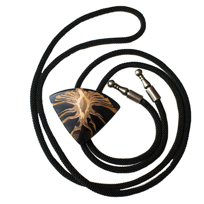 暗黑系波洛领带手工制作