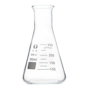 三角烧瓶直口广口带刻度锥形瓶 玻璃烧杯250 1000ml 耐高温高硼硅