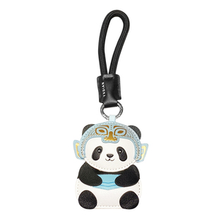 网红三星堆皮质熊猫浣熊钥匙扣挂件闺蜜礼物纪念品汽车钥匙链挂饰