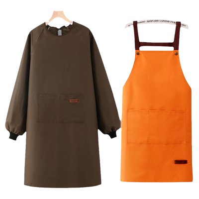 长袖围腰家用厨房做饭女工作