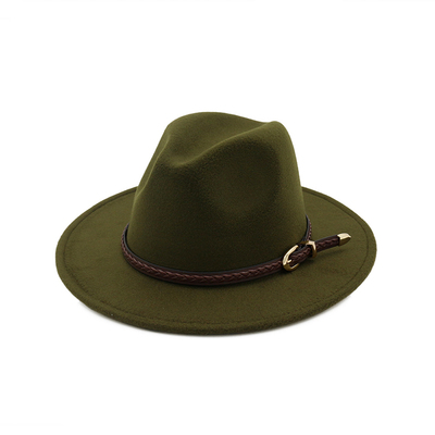 秋冬新款仿羊毛呢礼帽小香家大檐