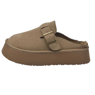 懒人包头拖鞋女秋冬季松糕勃肯鞋