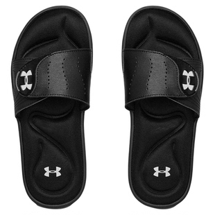 安德玛官方UA Ignite女子海绵鞋垫舒适魔术贴运动休闲拖鞋3022717