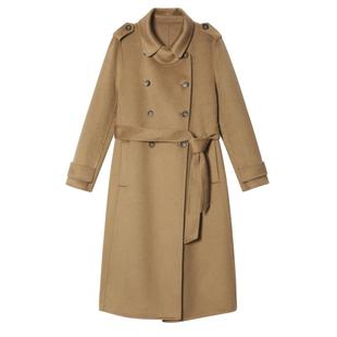 【美丽诺羊毛】诗篇专选雅丹风骆驼绒双面呢赫本风毛呢大衣冬