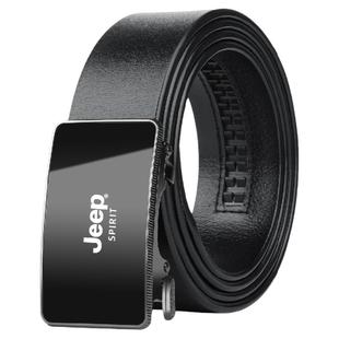 jeep2026新款皮带男款商务真皮自动扣内穿式名牌裤腰带头层纯牛皮