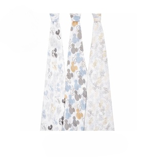 adenanais多功能纱布包巾纯棉盖被新生儿防惊跳抱被包单盖毯3条