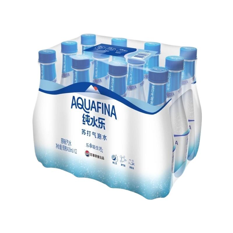 苏打水百事纯水乐苏打气泡水410ml*12/24冰爽畅饮囤货聚会原味