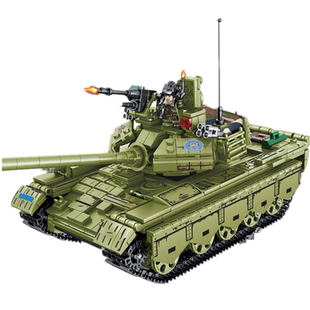 森宝积木小颗粒积木坦克战车模型摆件拼插拼装益智玩具节日礼品物