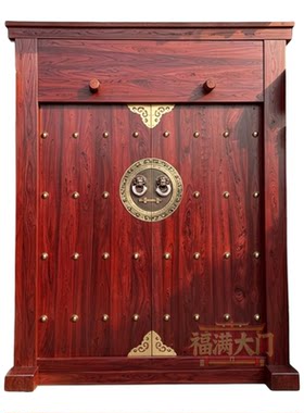 中式实木仿古庭院大门