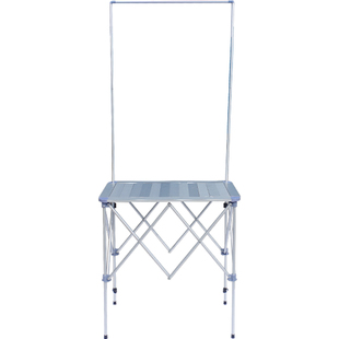 铝合金拉网折叠促销台试饮试吃桌子广告流动展台可移动展架海报架