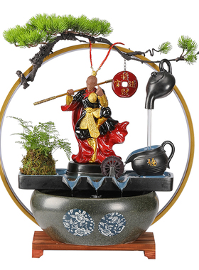 悬壶流水摆件齐天大圣孙悟空装饰