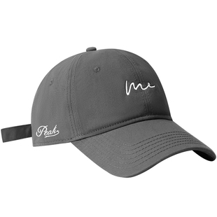 匹克夏季简约刺绣棒球帽男女大头围时尚弯檐鸭舌帽防晒遮阳帽子