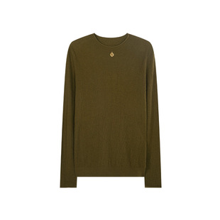 一城画一新款通勤简约纯色打底衫修身毛织衫短款套头毛衫