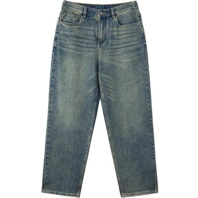 美特斯邦威牛仔裤男2025夏季新款经典复古百搭洗水萝卜牛仔长裤