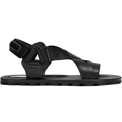 牛皮革平底凉鞋JILSANDER