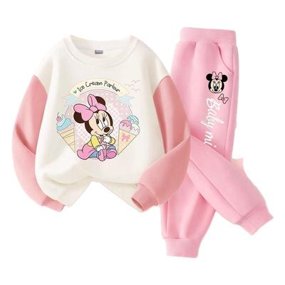 迪士尼2025春季女童新款撞色卫衣