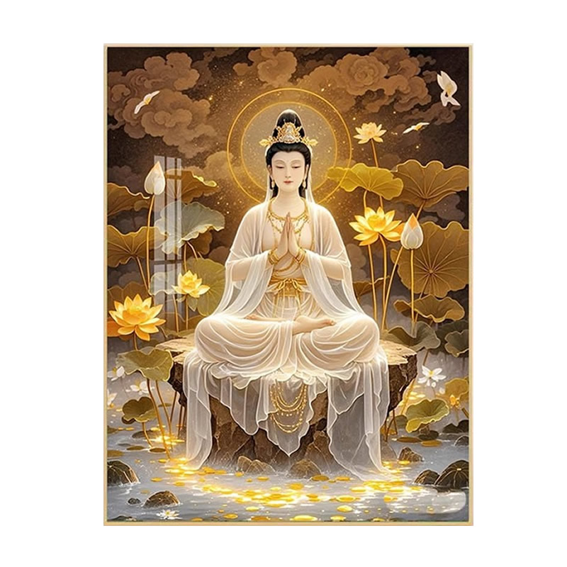 赐福观音钻石画方钻满钻十字绣