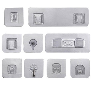 免打孔浴室牙刷架贴置物架无痕贴片壁挂免打孔纸巾盒吸盘卡扣配件