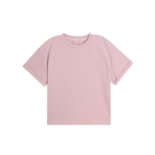 布丁哈鲁童装春装女童休闲2026春秋新款儿童百搭圆领短袖洋气T恤
