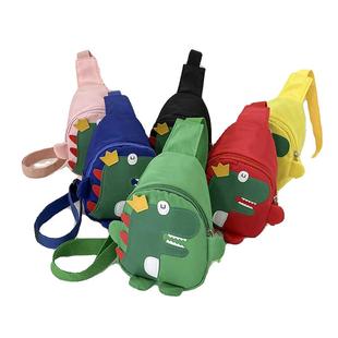 可爱小男孩儿童包包男童胸包时尚女童斜挎包宝宝小包包小恐龙潮包