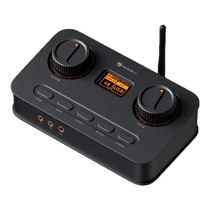 FosiAudio 弗西发烧级解码耳放K7电脑外置声卡游戏耳机音频解码器