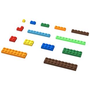 迷你纳米微积木颗粒DIY创意设计儿童拼插玩具咖啡色基础配件砖块