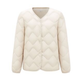 千仞岗CHERICOM女羽绒服气质休闲短款开衫鸭绒羽绒服Y309915N