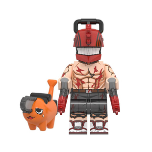 中国积木链电锯人2MOC啵奇塔电次刀之恶魔人仔拼插儿童玩具第三方