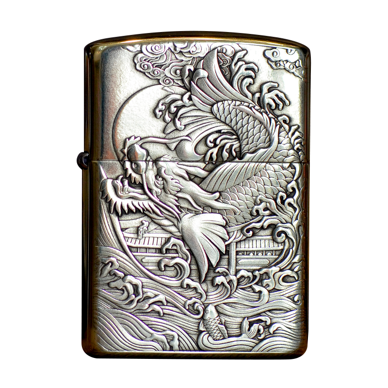 zippo盔甲铜定制打火机男士礼物