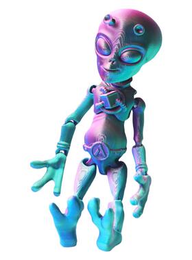 超可动3D打印外星人立体雕塑装饰品模型礼物车载桌面摆件手办潮玩