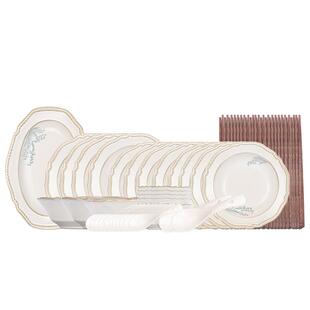 摩登主妇餐具法式碗具釉下彩乔迁新居新婚礼物碗碟筷碗盘套装家用