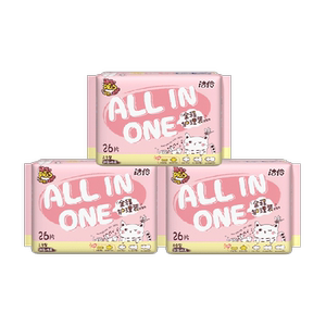 洁伶卫生巾超薄棉柔日夜用组合3包78片