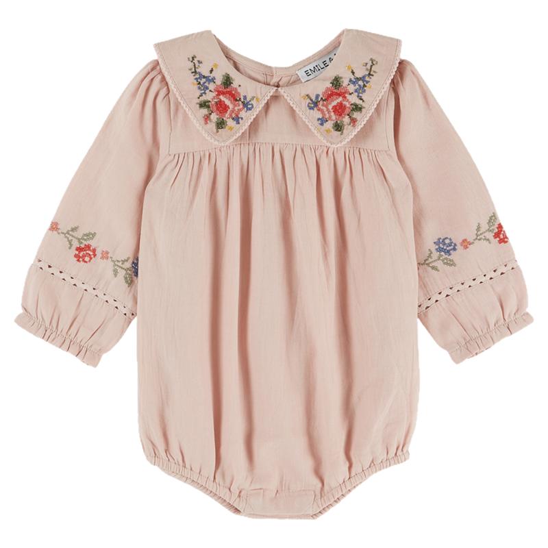 Little现货 法国emile et ida FW26秋冬女宝幼童印花长袖包屁衣